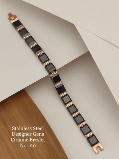 Stainless steel ciramic breclet