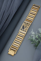 Premium Gold-Plated "Om Namah Shivay" Spiritual Bracelet for Men
