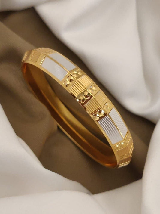 Silver & Golden Designer Gents Kada- DNO. GK - 022