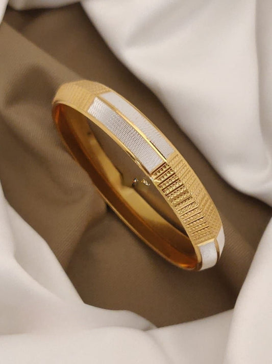 Silver & Golden Designer Gents Kada- DNO. GK - 022