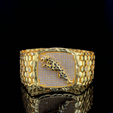 Gold-Plated Jaguar Statement Bracelet