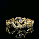 Alternative: Elegant Iced-Out Om Symbol Bracelet with Horseshoe-Style Links