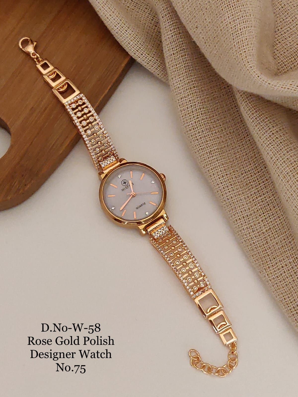 legant Rose Gold Designer Bracelet Watch for Women
