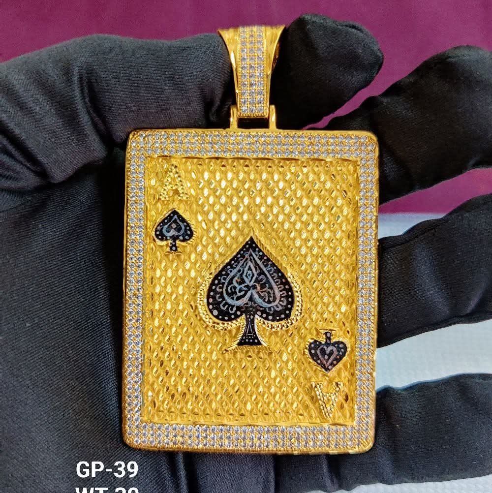 Ace of Spades "Iced-Out" Playing Card Medallion