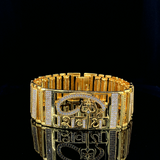 Premium Gold-Plated "Om Namah Shivay" Spiritual Bracelet for Men