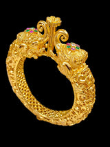 Royal Gaja Heritage: Antique Gold Nakshi Elephant Kada
