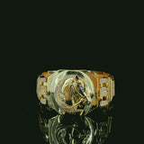 Gold-Plated Horse Head Statement Bracelet
