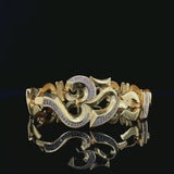 Alternative: Elegant Iced-Out Om Symbol Bracelet with Horseshoe-Style Links