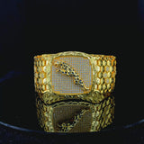Gold-Plated Jaguar Statement Bracelet