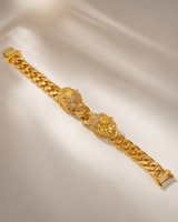 Two lion dimond braclet