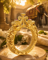 Royal Gaja Heritage: Antique Gold Nakshi Elephant Kada