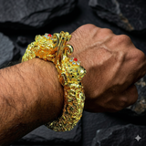Royal Gaja Heritage: Antique Gold Nakshi Elephant Kada