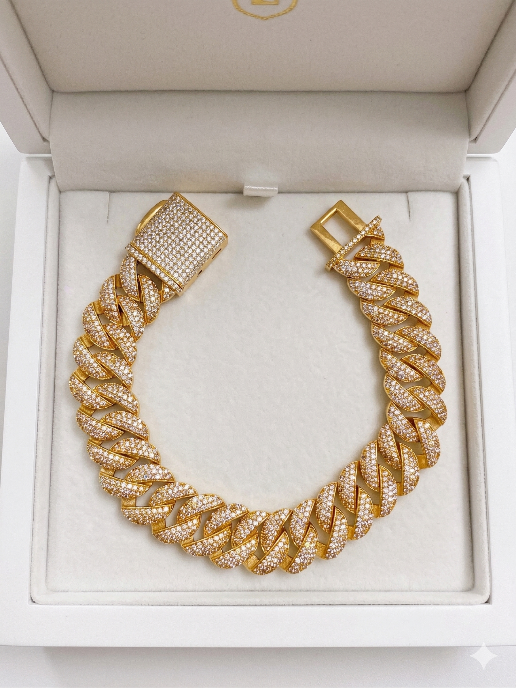Cuban Style Gold Plated Brecelet For Men