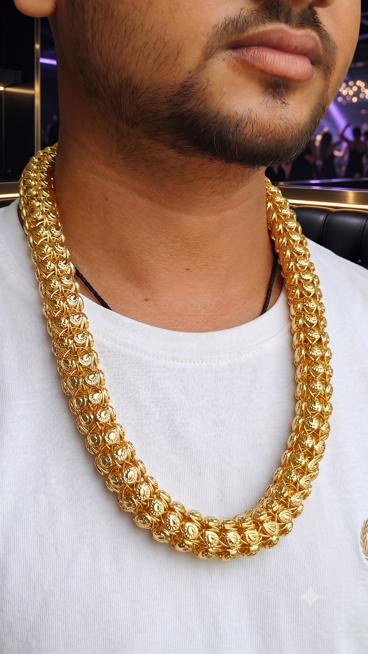 Gold plated gold men chain