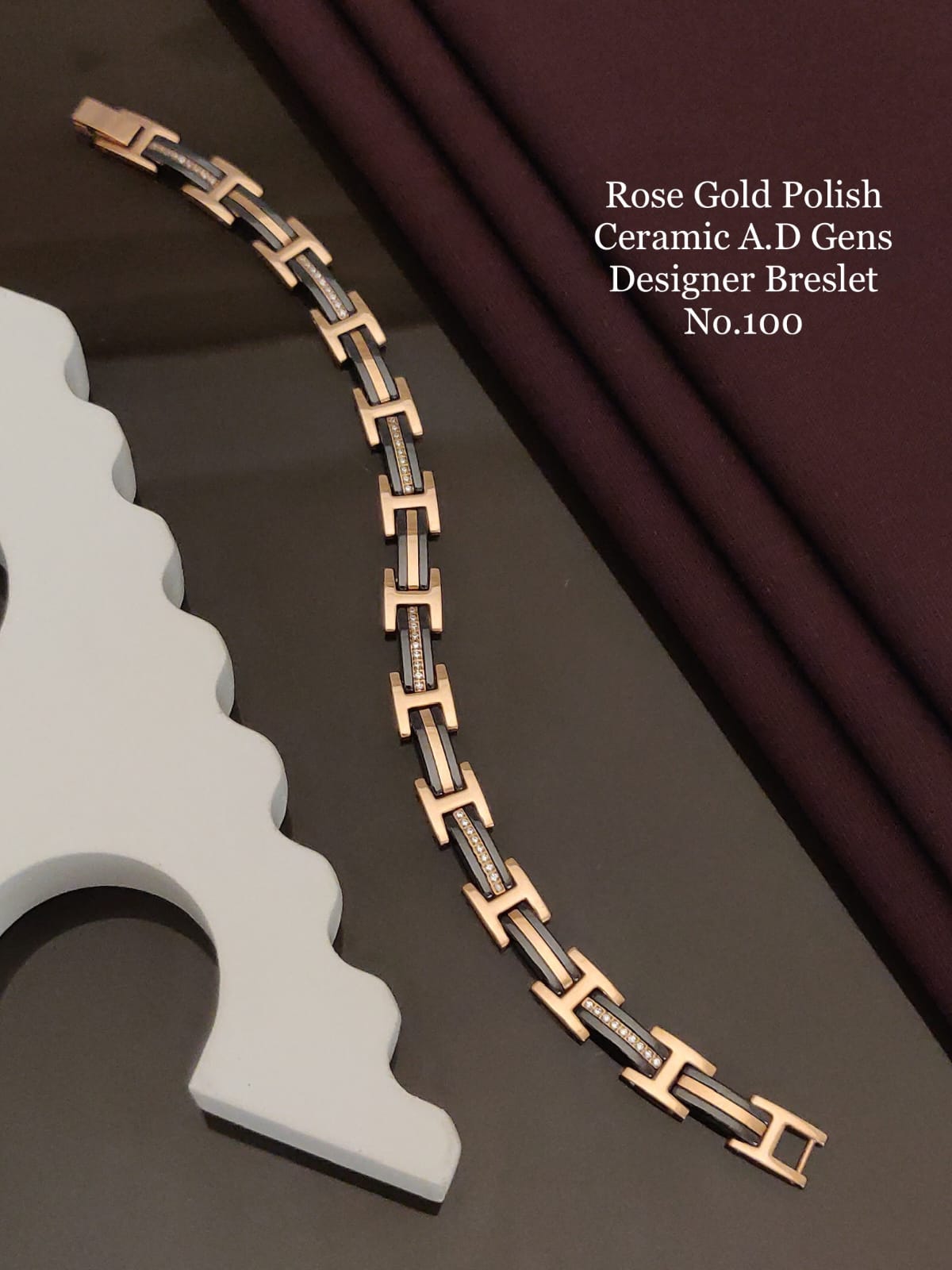 Stainless steel ciramic breclet