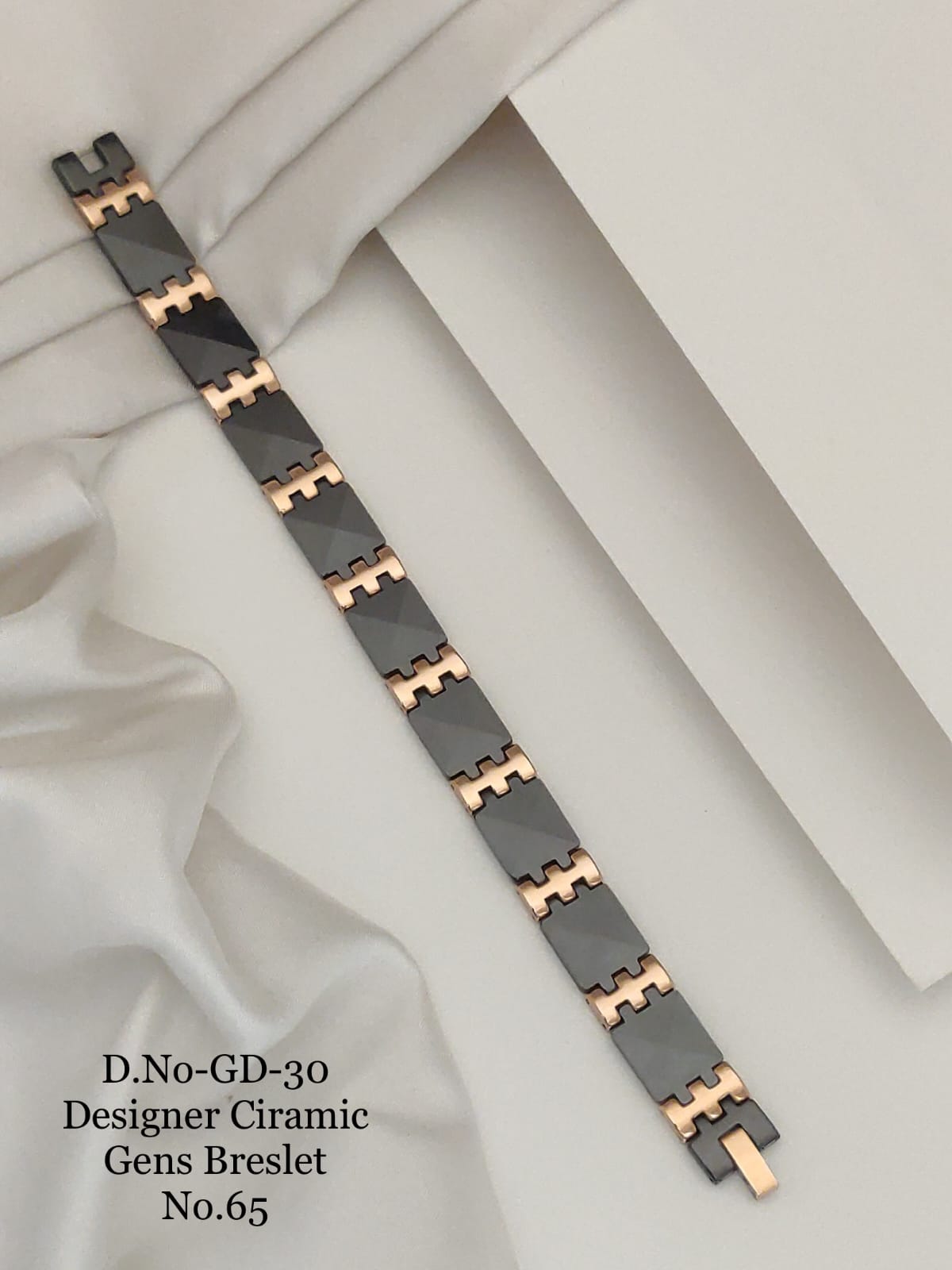 Stainless steel ciramic breclet